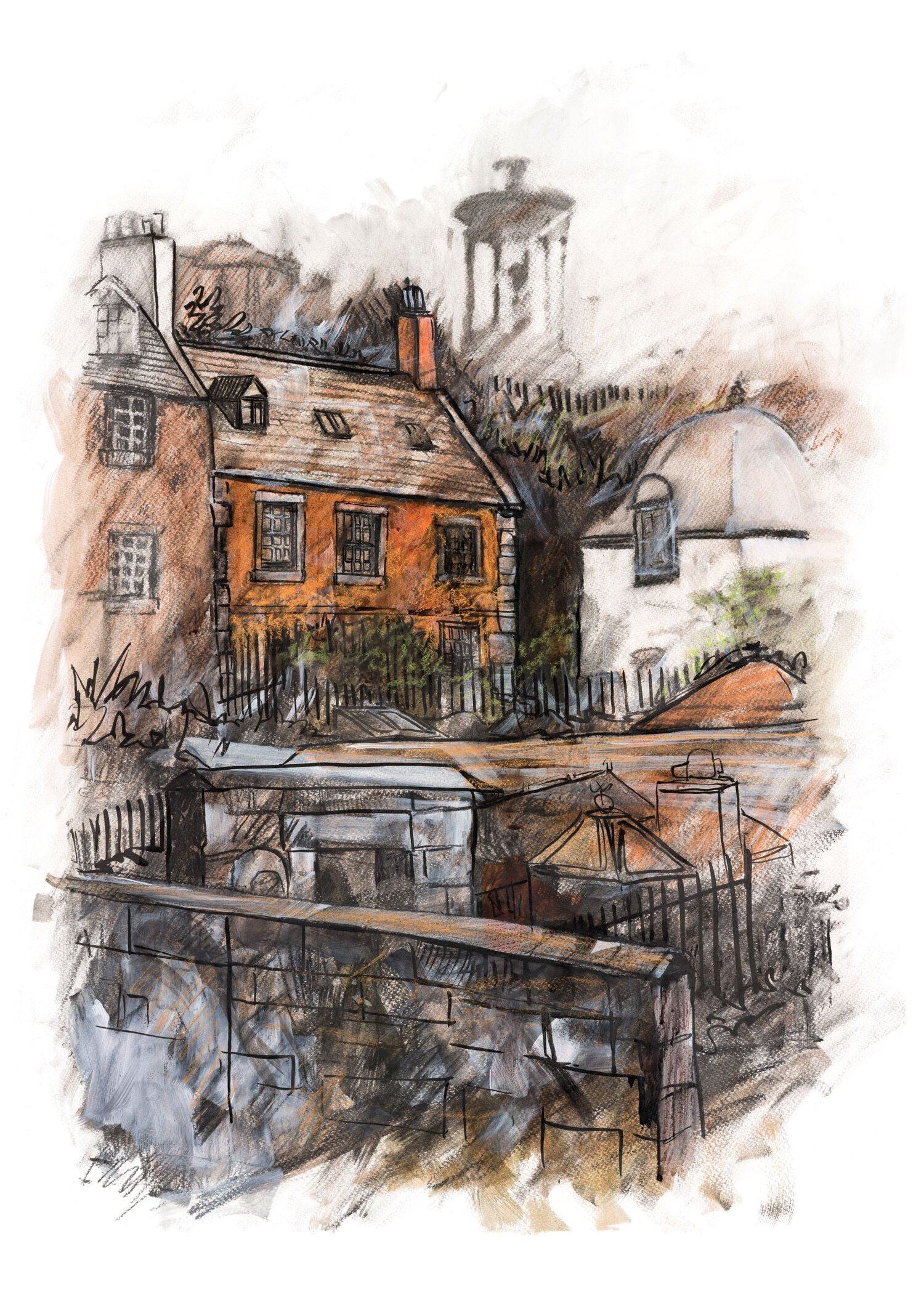 Artwork by Alastair Gordon inspired by his residency at Rock House